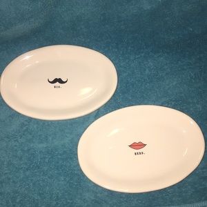 Rae Dunn his and hers oval plates